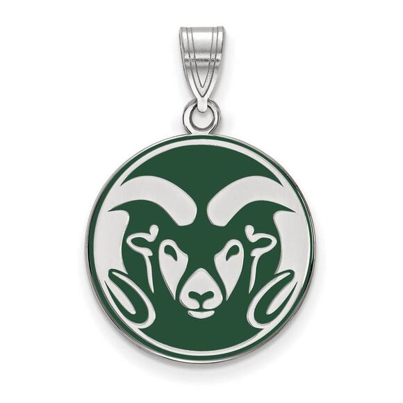 Sterling Silver Colorado State Enameled Large Pendant